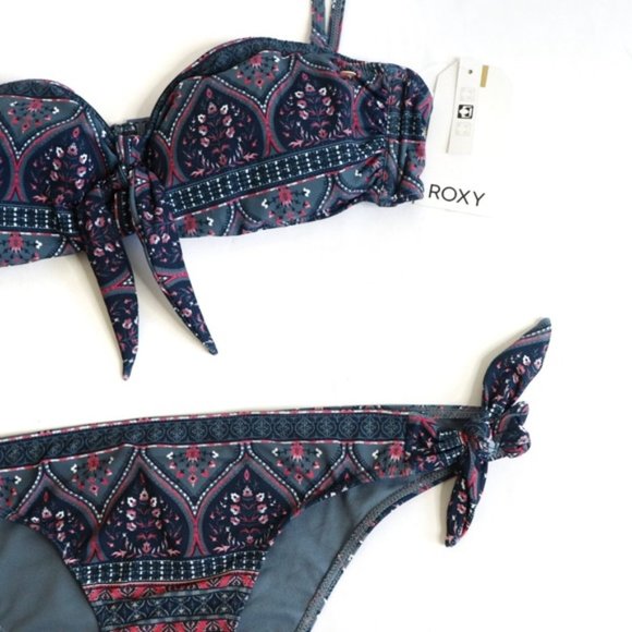Roxy | Bandeau Tie Front Cheeky Bikini Swimsuit - Picture 4 of 9